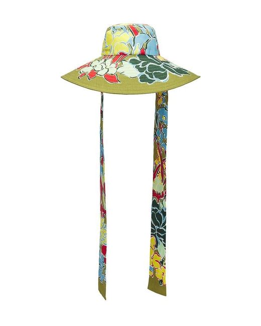 ALÉMAIS Yellow Solstice Wide Brim Tie Sunhat