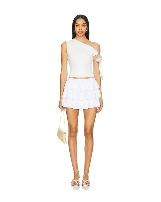 MORE TO COME White Charlotte Mini Skirt
