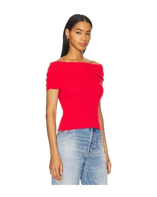 Astr Red Kylin Sweater Top