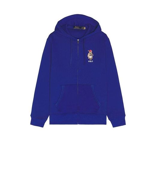 Polo Ralph Lauren Blue Society Bear Full-Zip Hooded Sweatshirt for men