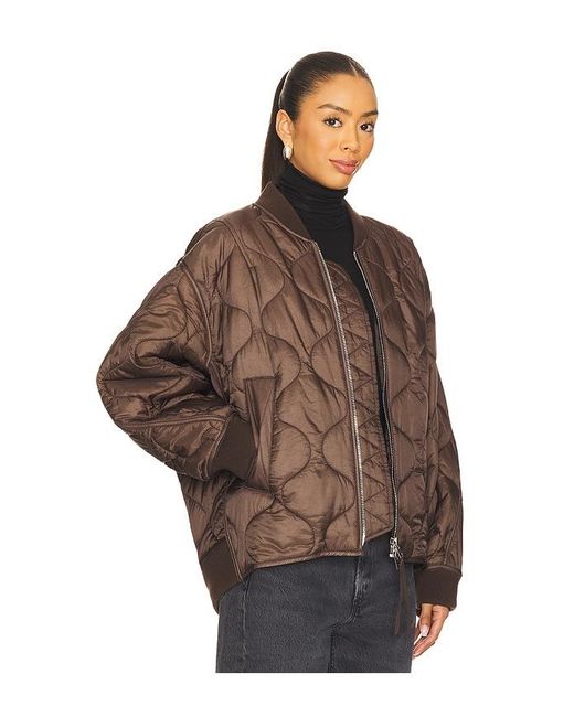 Agolde Brown Isla Quilted Jacket