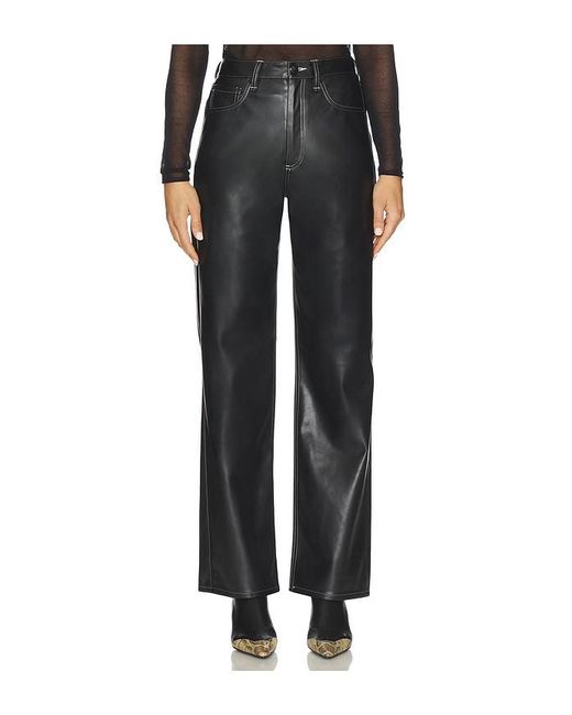 Rag & Bone Black Shea Faux Leather Straight Pant