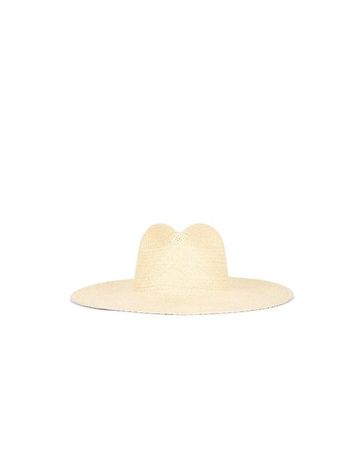 Janessa Leone White Capri Fedora Hat