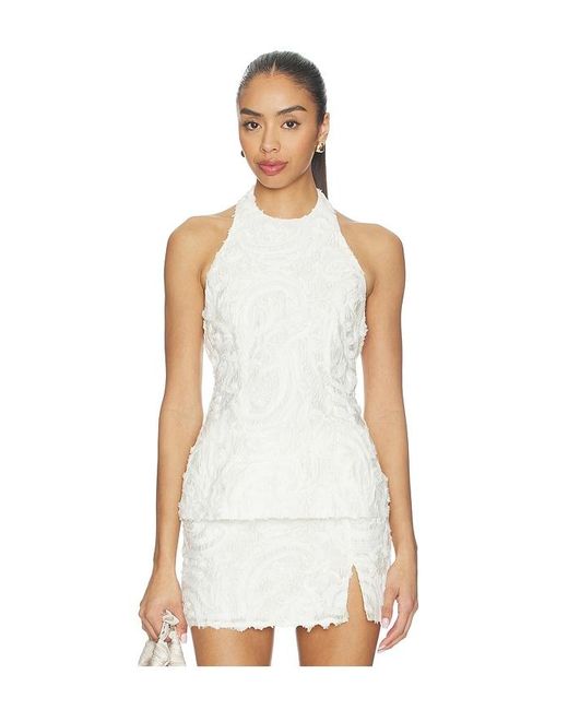 Lovers + Friends White Lacy Top