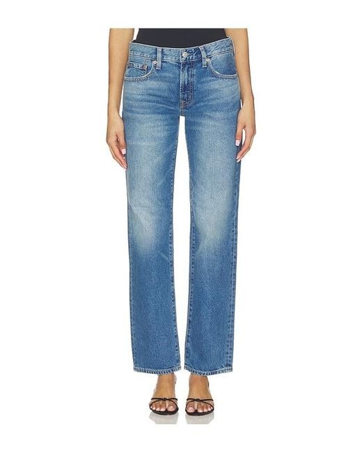 Pistola Blue Issa Mid Rise Relaxed Straight Jeans