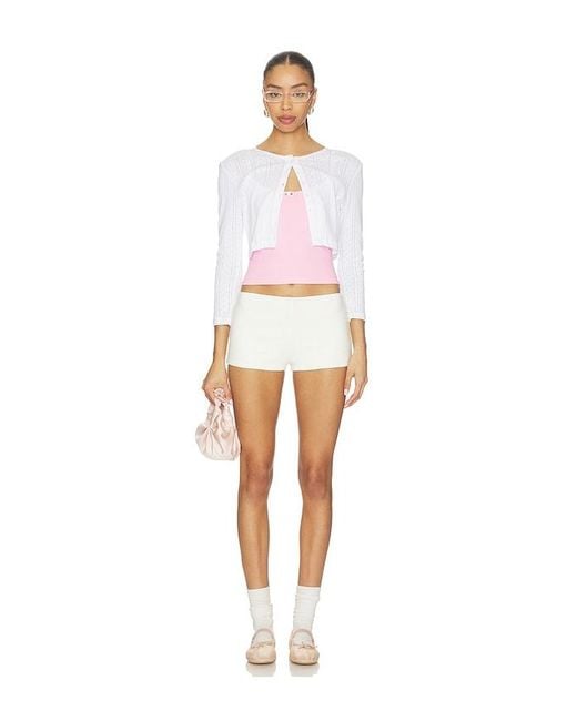 RAT BOI White Scoop Back Crop Cami Top