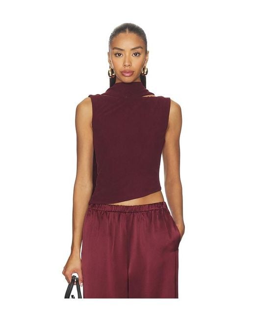 Madison The Label Red Netta Scarf Top