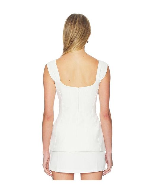 Amanda Uprichard White Amoretta Top