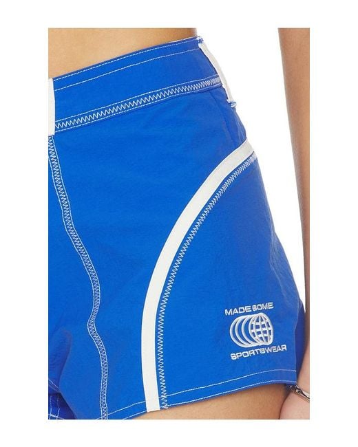 Made Some Sportswear Blue Short Shorts
