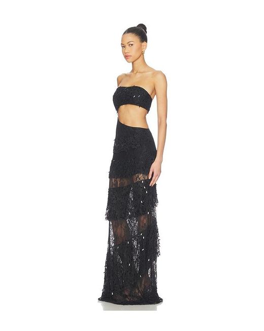 La Fuori Blue Luna Veil Tier Dress