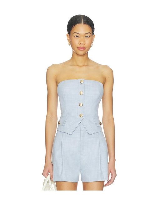 Generation Love White Ellery Chambray Suiting Bustier