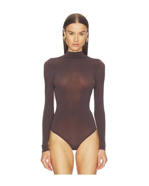 Wolford Brown Buenos Aires String Bodysuit