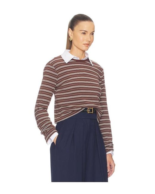 Helsa Blue The Rib Long Sleeve Tee