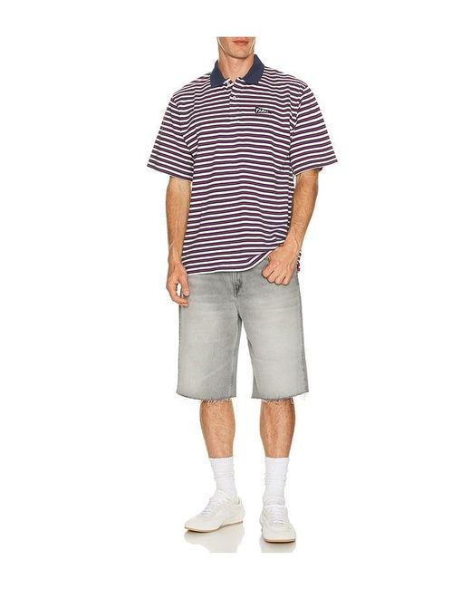 by Parra Red Flag Striper Polo Shirt for men