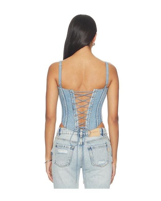 retroféte Blue Marishka Top