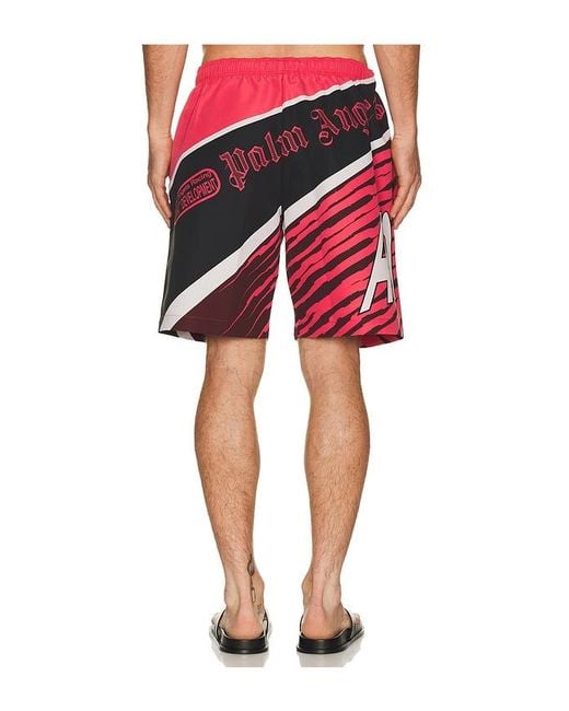 Palm Angels Red Racing Swimshort for men