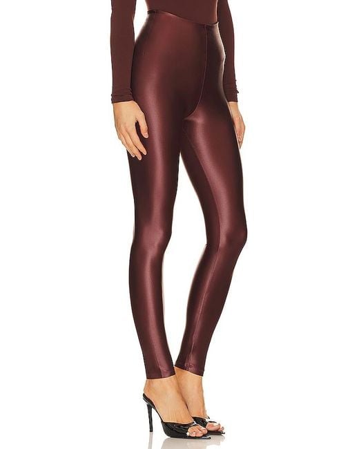 Commando Red Matte Metallic Legging