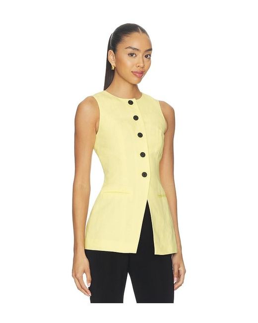 ALIGNE Natural Leo Linen Mix Waistcoat