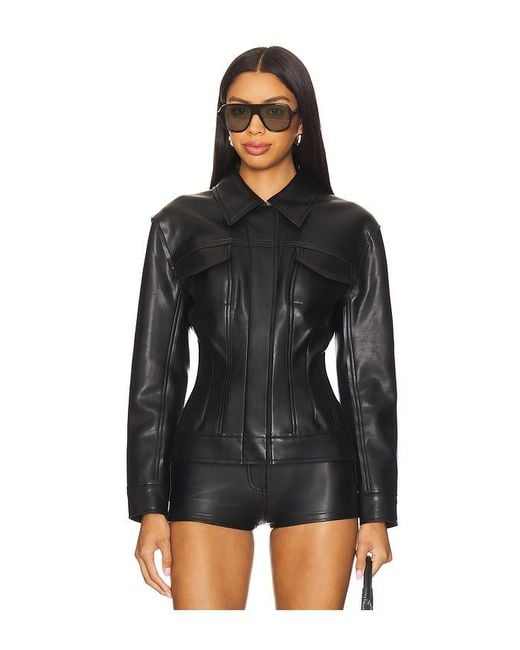Norma Kamali Black Jeans Jacket