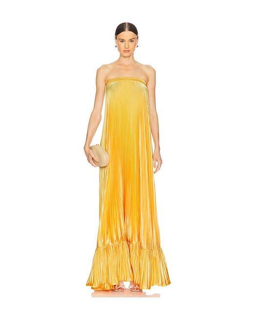 L'idée Yellow Fantasia Gown