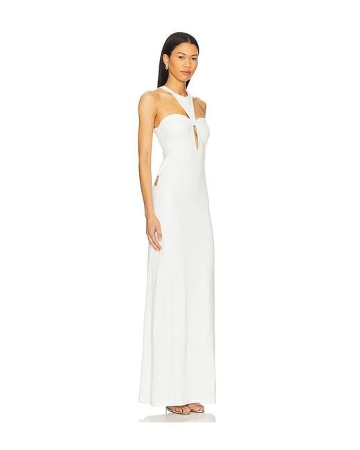 Adriana Degreas White X Sabine Getty Open Back Maxi Dress