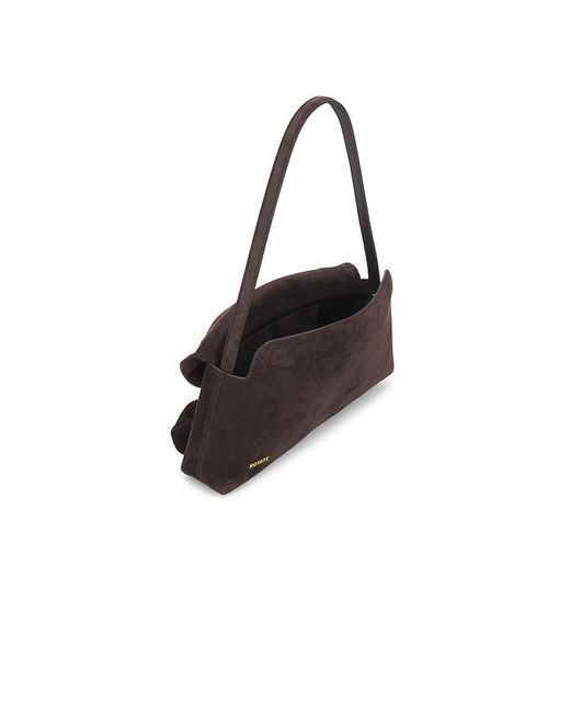 ROTATE BIRGER CHRISTENSEN Black Suede Knot Scarf Bag