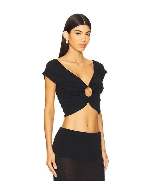 OSIS STUDIO Black Clementine Top