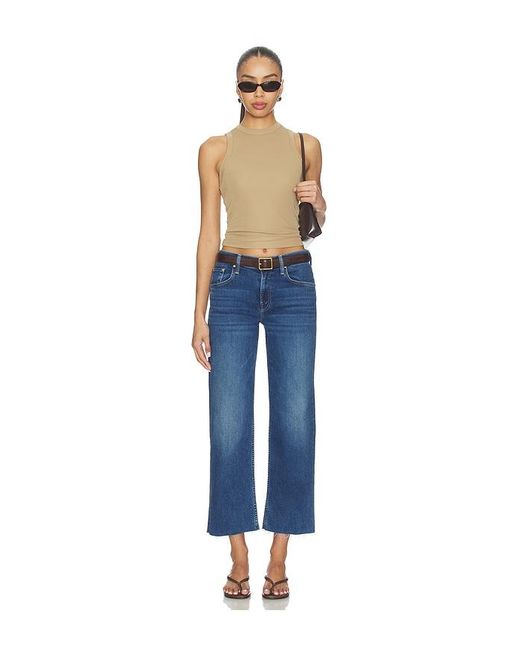 Mother Blue The Newbie Ankle Fray Jeans