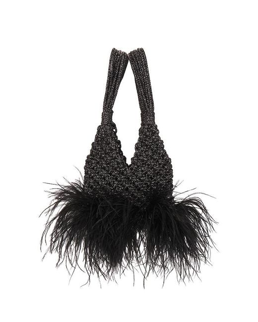 GIUSEPPE DI MORABITO Black Feather Bag
