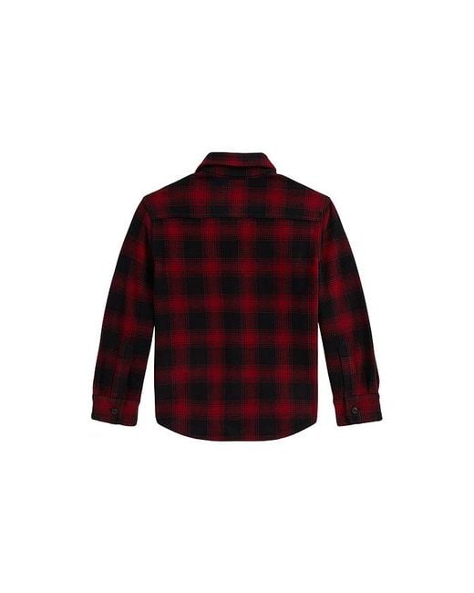 Polo Ralph Lauren Red Long Sleeve Soft Flannel Plaid Shirt Jacket