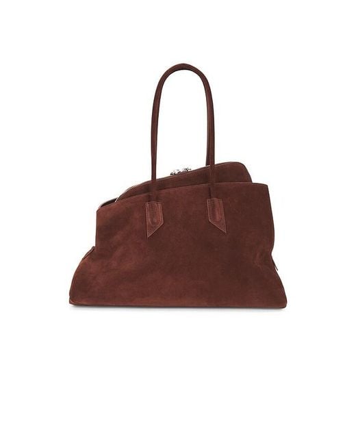 The Attico Brown La Passeggiata Medium Top Handle Bag