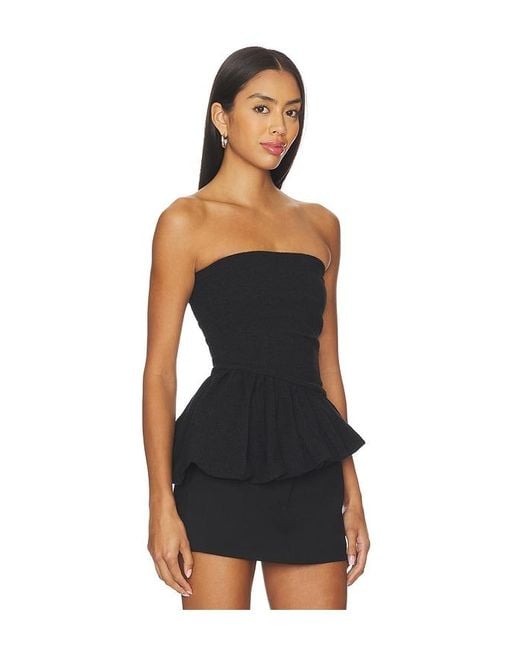 Bec & Bridge Black Rowena Strapless Top