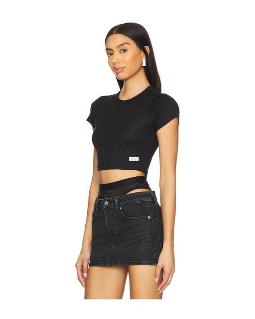Camiseta En Color Negro Talla (También En Xs) Alexander Wang de color Black