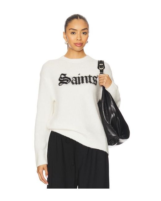 Sweat AllSaints Heavenly Deco Blanc – Femme – Taille M – 100% Coton – Logo