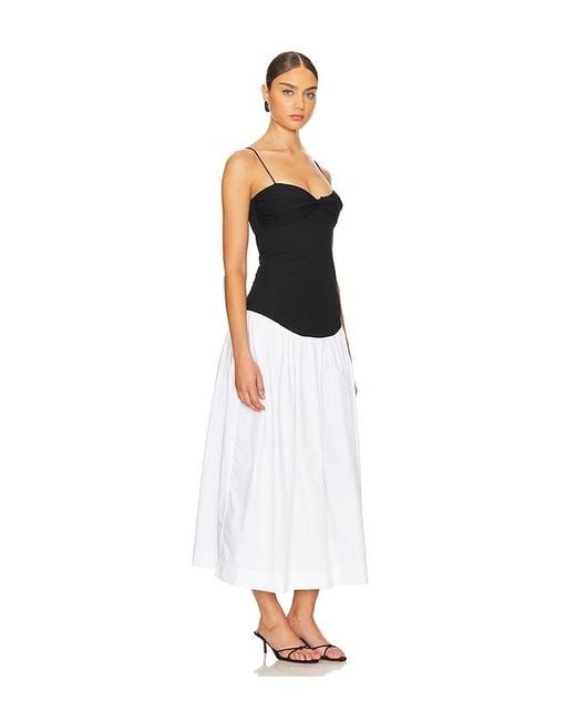SWF White X Revolve Drop Waist Dress