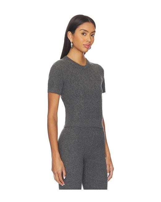 THE GARMENT Black Como Tee Mini Rib