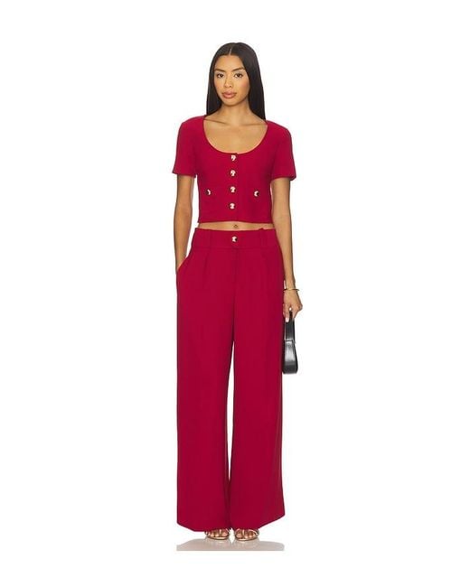 Amanda Uprichard Red Noho Pants