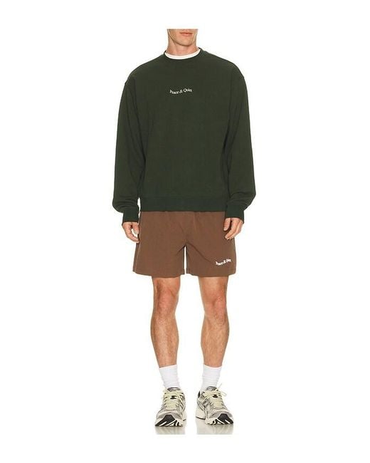 Museum of Peace & Quiet Brown Wordmark Seersucker Shorts for men