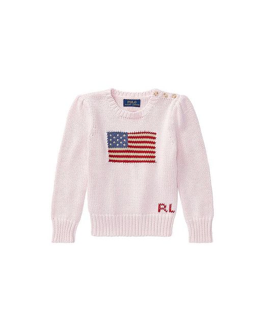 Polo Ralph Lauren White Flag Crewneck Sweater