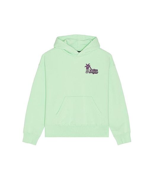 Palm Angels Green Douby Classic Hoodie for men