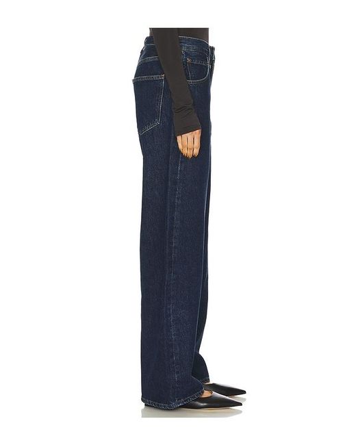 Agolde Blue Low Curve Wide Leg Jeans