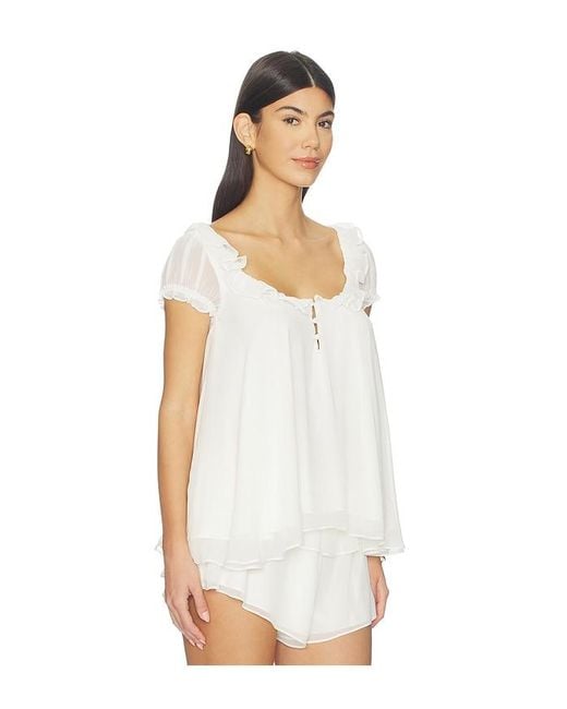 Lovers + Friends White Janet Top
