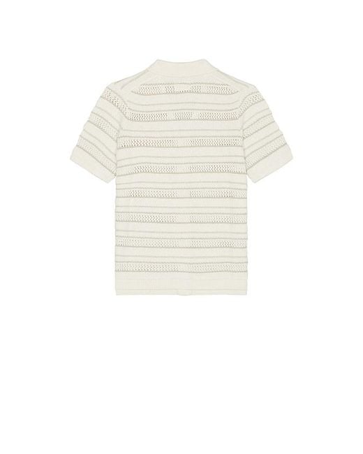 メンズ Marine Layer Open Knit セーターボタンダウンシャツ White