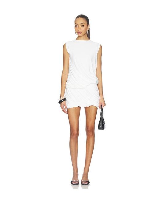 Norma Kamali White Sleeveless Twist Top