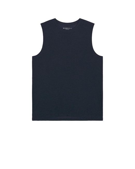 Beyond Yoga Blue Featherweight Freeflo Muscle Tank for men
