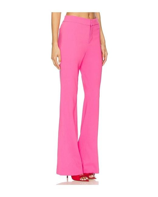 Alice + Olivia Livi Mid Rise Pant Pink