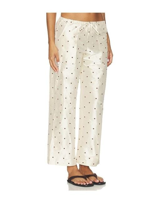 DONNI. White The Taffeta Drawstring Cargo Pant