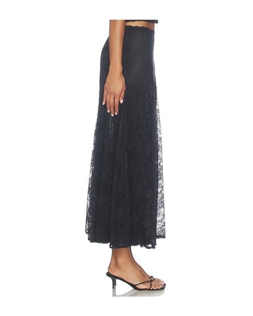 MAJORELLE Black Mira Lace Skirt
