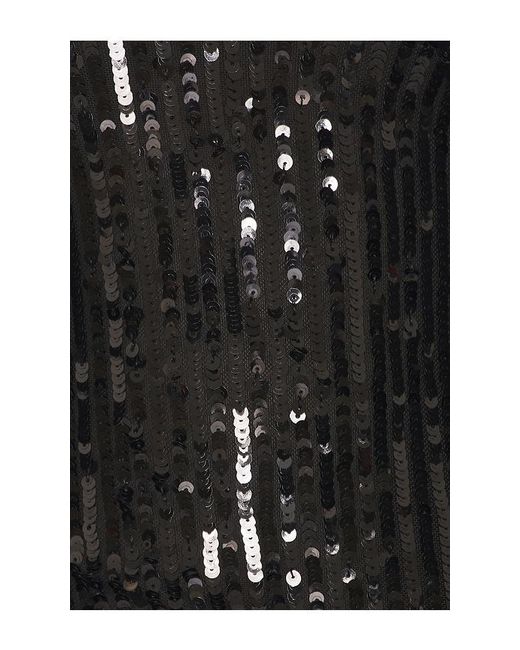 Area Black Wrapped Sequin Mini Dress