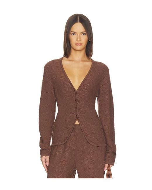 SRG Brown Samita Textured Cardigan